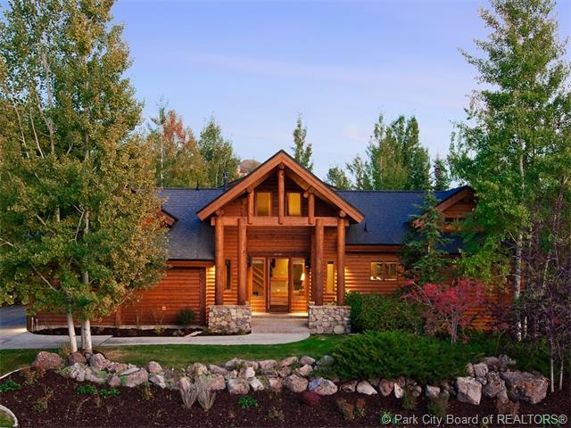 Large and luxurious log cabin estate for sale by the Red Stag Lodge in Deer Valley